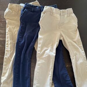 3 Toddler girls' Navy and Khaki Pants Set size 4T